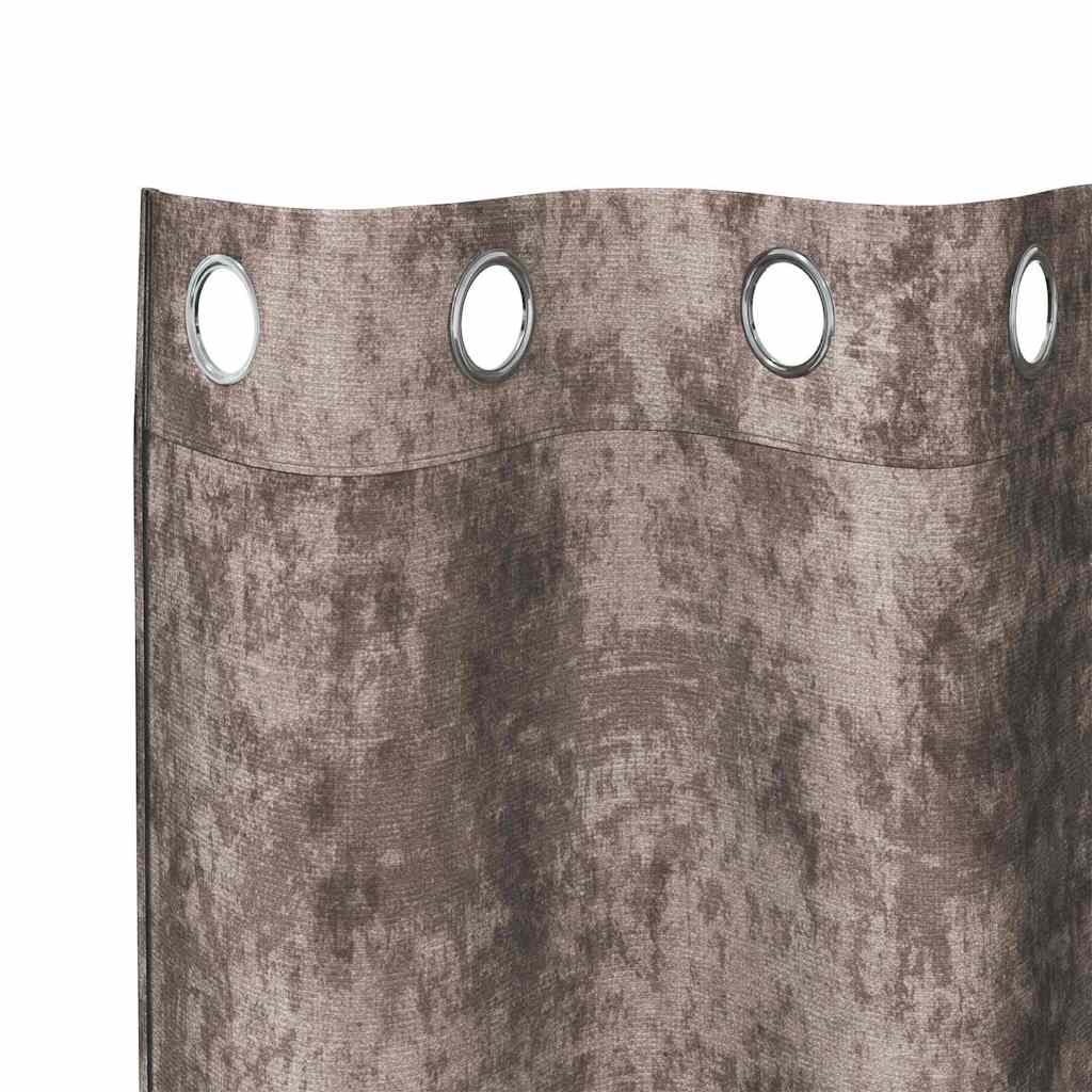 Velvet Gordijnen 2 pcs Cappuccino 175 x 140 cm Fluweel is nu te koop bij PeponiXL, paradijselijk wonen!