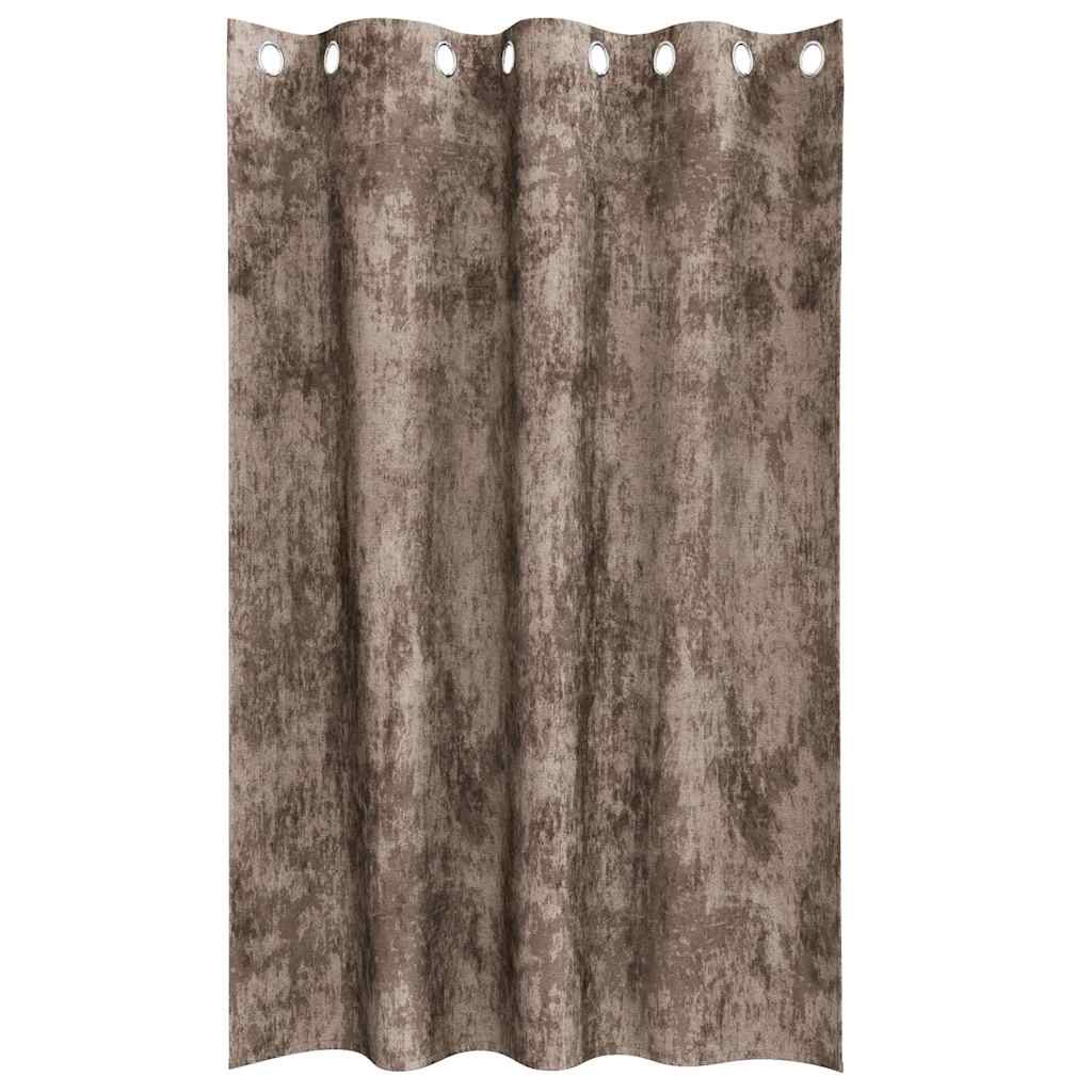 Velvet Gordijnen 2 pcs Cappuccino 175 x 140 cm Fluweel is nu te koop bij PeponiXL, paradijselijk wonen!