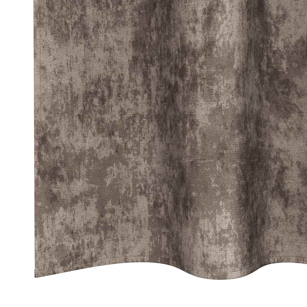Velvet Gordijnen 2 pcs Cappuccino 225 x 140 cm Fluweel is nu te koop bij PeponiXL, paradijselijk wonen!