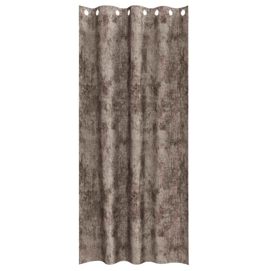 Velvet Gordijnen 2 pcs Cappuccino 260 x 140 cm Fluweel is nu te koop bij PeponiXL, paradijselijk wonen!