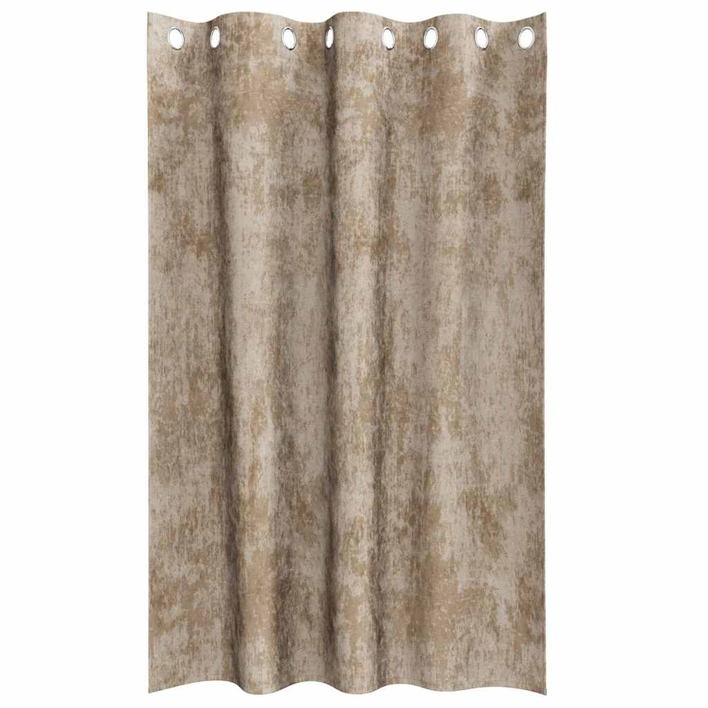Velvet Gordijnen 2 pcs champagne 175 x 140 cm Fluweel is nu te koop bij PeponiXL, paradijselijk wonen!