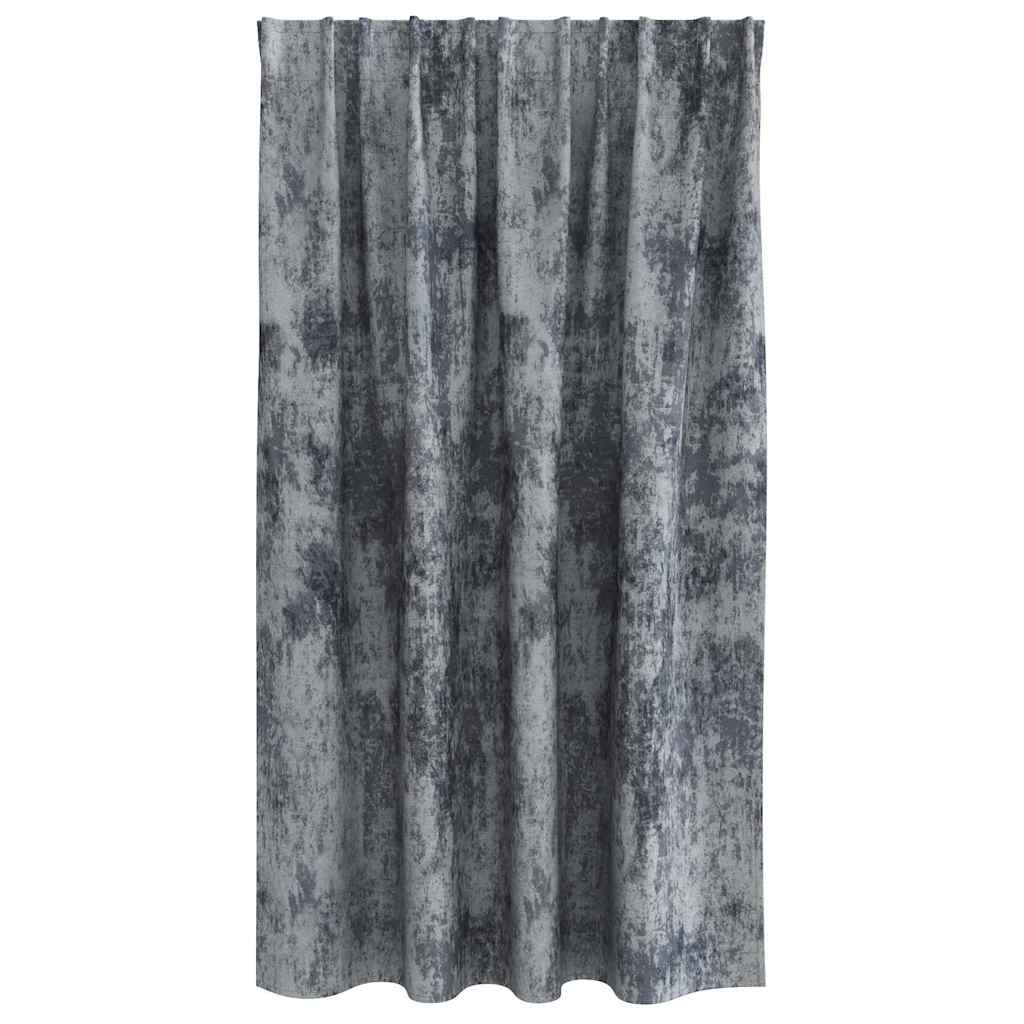 Velvet Gordijnen 2 pcs Zilvergrijs 140 x 140 cm Fluweel is nu te koop bij PeponiXL, paradijselijk wonen!