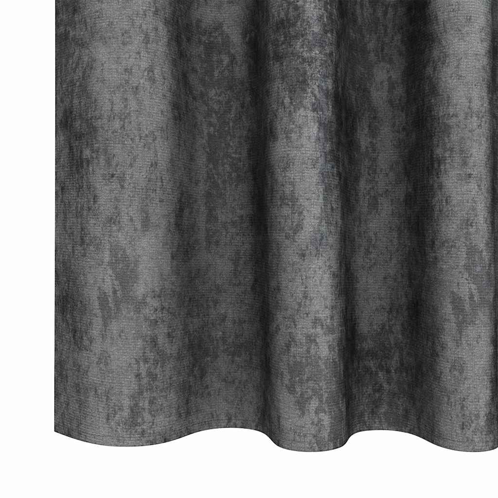 Velvet Gordijnen met gordijnen 2 pcs Grijs 245 x 140 cm Fluweel is nu te koop bij PeponiXL, paradijselijk wonen!