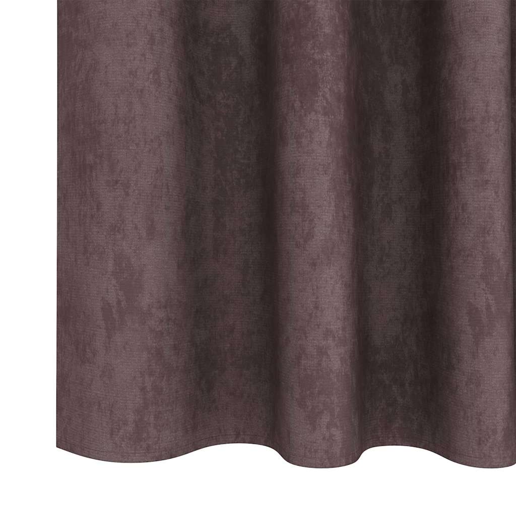 Velvet Gordijnen met gordijnen 2 pcs Bruin 140 x 140 cm Fluweel is nu te koop bij PeponiXL, paradijselijk wonen!