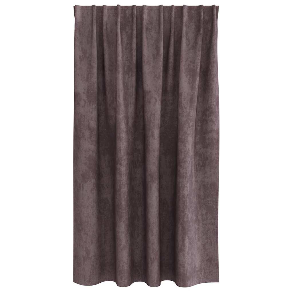 Velvet Gordijnen met gordijnen 2 pcs Bruin 140 x 140 cm Fluweel is nu te koop bij PeponiXL, paradijselijk wonen!