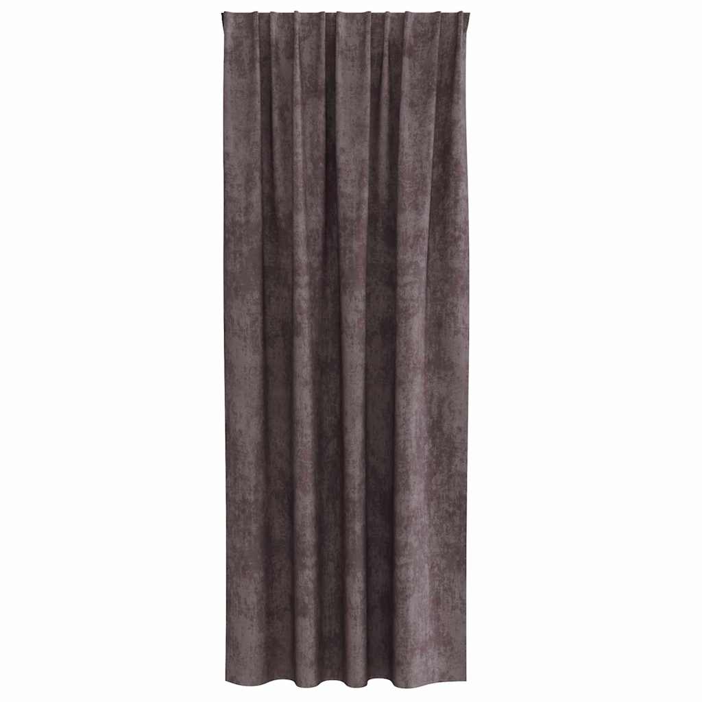 Velvet Gordijnen met gordijnen 2 pcs Bruin 225 x 140 cm Fluweel is nu te koop bij PeponiXL, paradijselijk wonen!