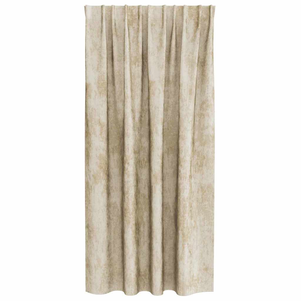Velvet Gordijnen met gordijnen 2 pcs Crème 175 x 140 cm Fluweel is nu te koop bij PeponiXL, paradijselijk wonen!