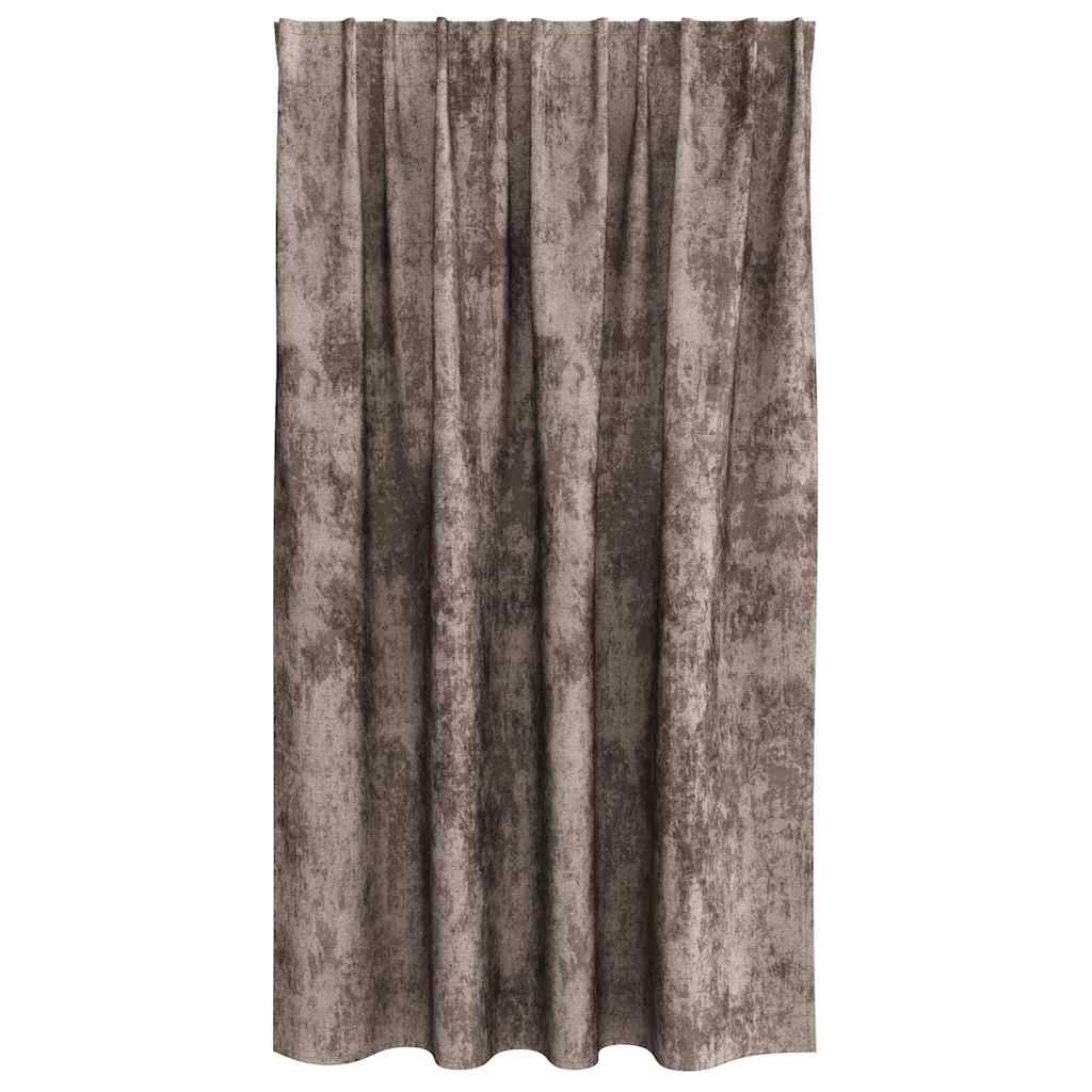 Velvet Gordijnen 2 pcs Cappuccino 140 x 140 cm Fluweel is nu te koop bij PeponiXL, paradijselijk wonen!