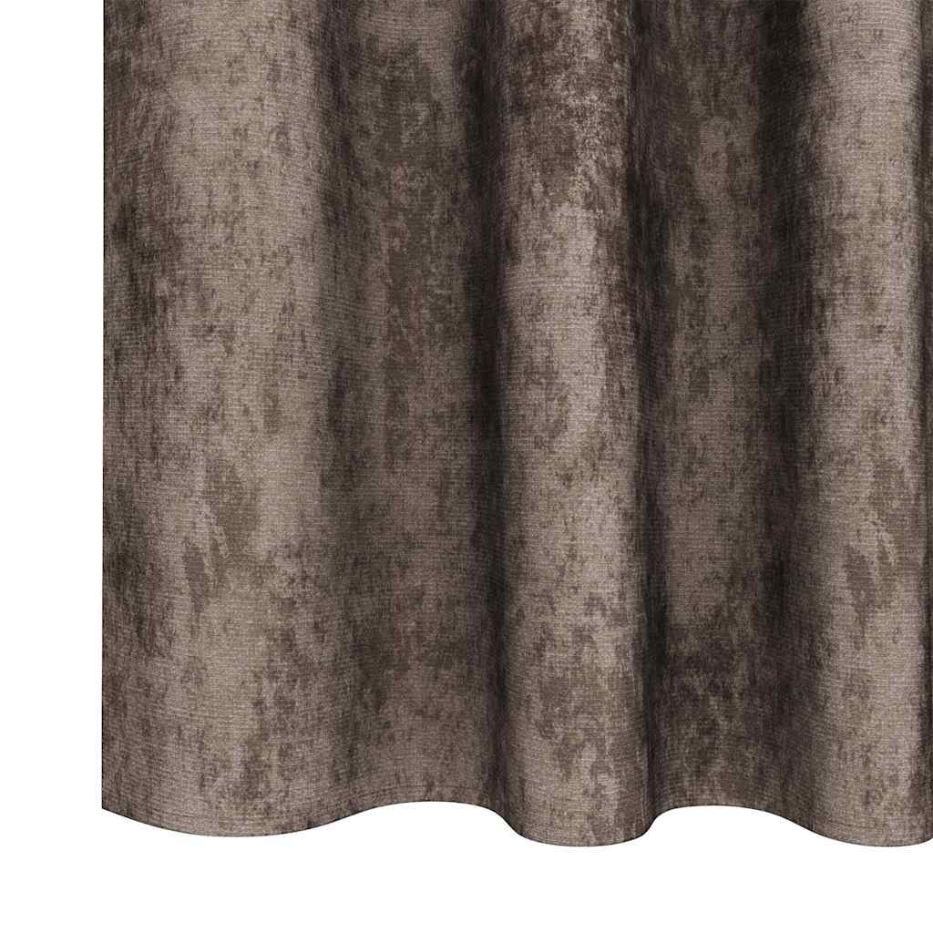 Velvet Gordijnen 2 pcs Cappuccino 245 x 140 cm Fluweel is nu te koop bij PeponiXL, paradijselijk wonen!