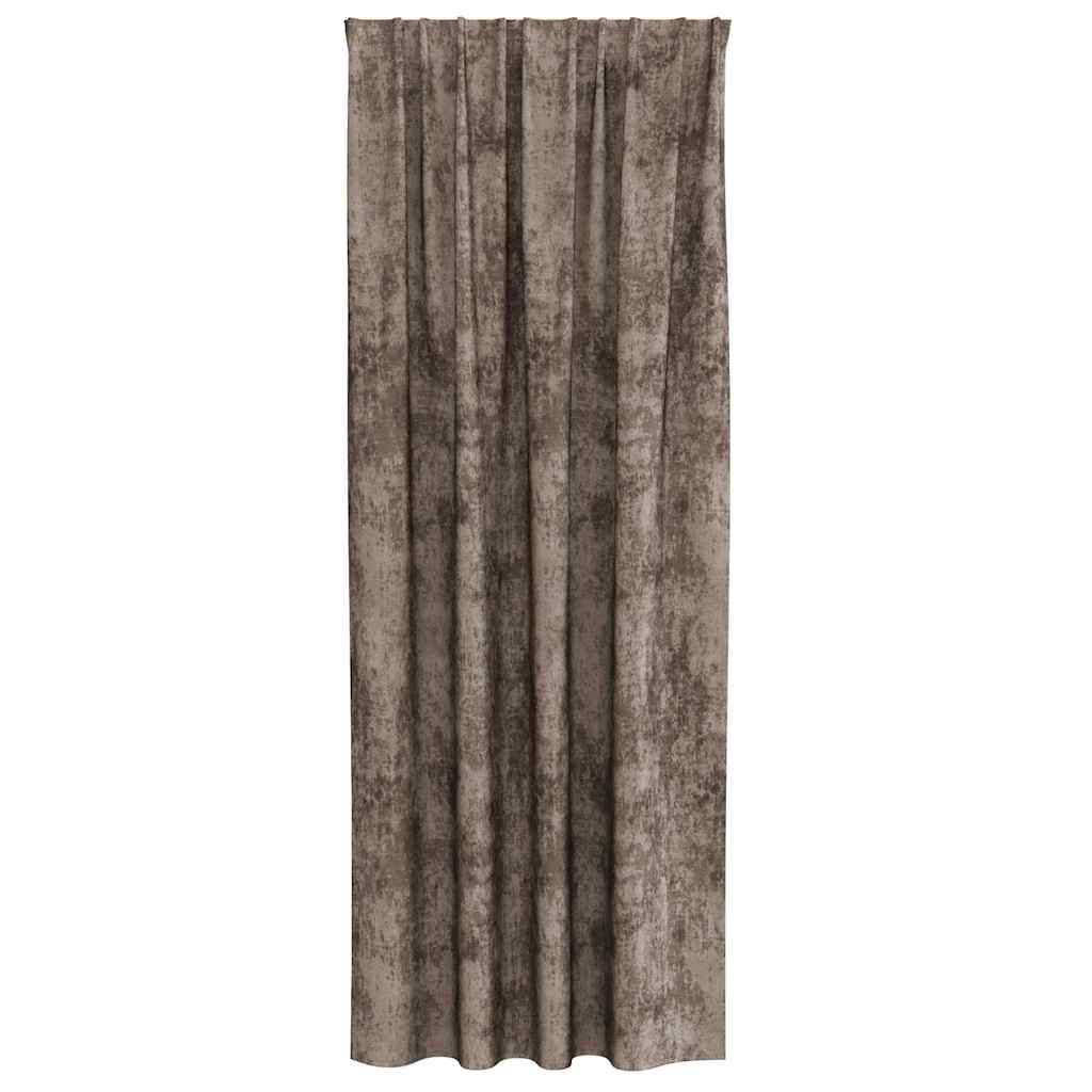 Velvet Gordijnen 2 pcs Cappuccino 245 x 140 cm Fluweel is nu te koop bij PeponiXL, paradijselijk wonen!