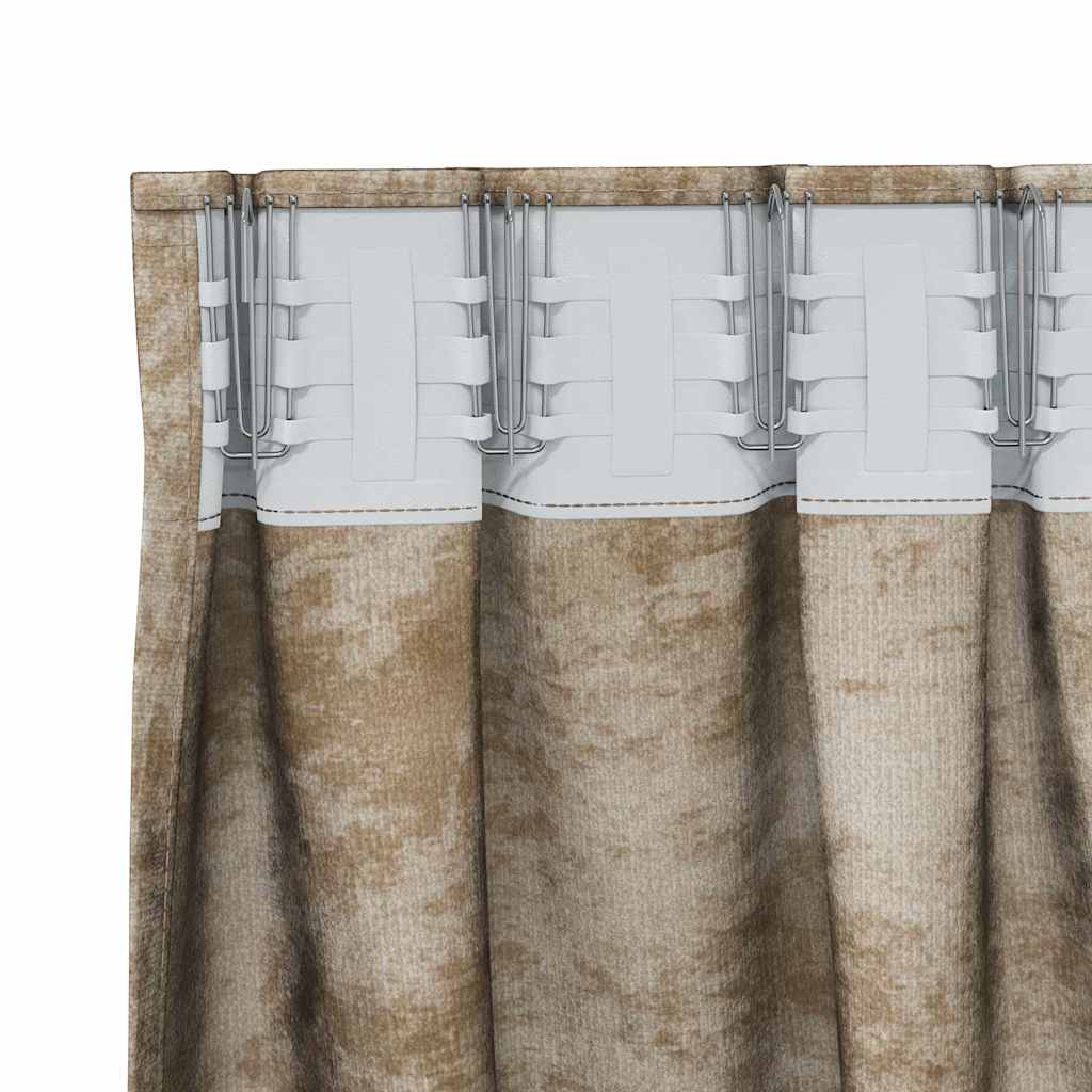 Velvet Gordijnen 2 pcs champagne 175 x 140 cm Fluweel is nu te koop bij PeponiXL, paradijselijk wonen!