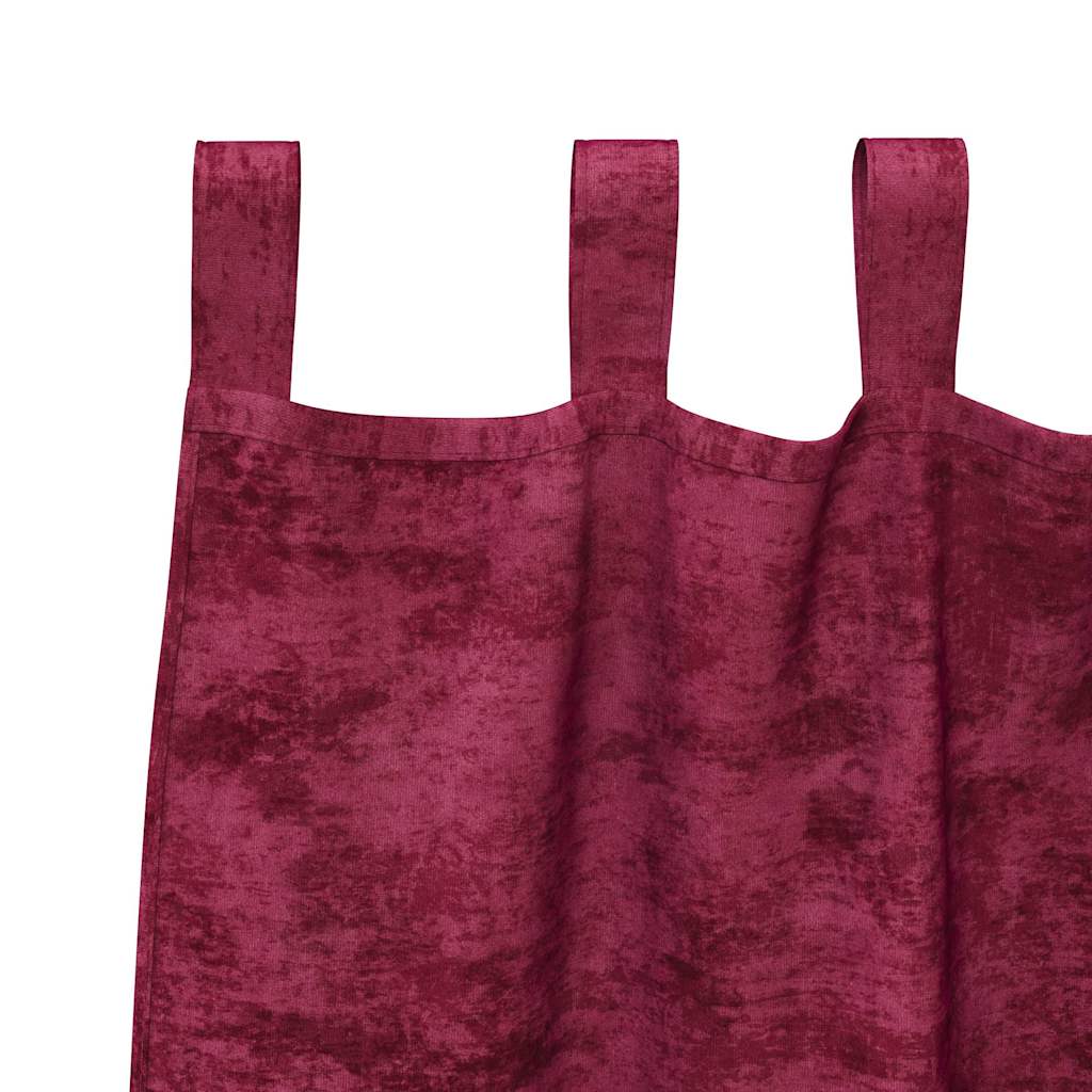 Velvet Gordijnen 2 pcs Wijnrood 245 x 140 cm Fluweel is nu te koop bij PeponiXL, paradijselijk wonen!