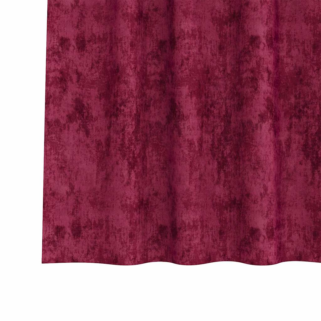 Velvet Gordijnen 2 pcs Wijnrood 245 x 140 cm Fluweel is nu te koop bij PeponiXL, paradijselijk wonen!