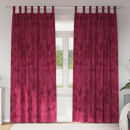Velvet Gordijnen 2 pcs Wijnrood 245 x 140 cm Fluweel is nu te koop bij PeponiXL, paradijselijk wonen!