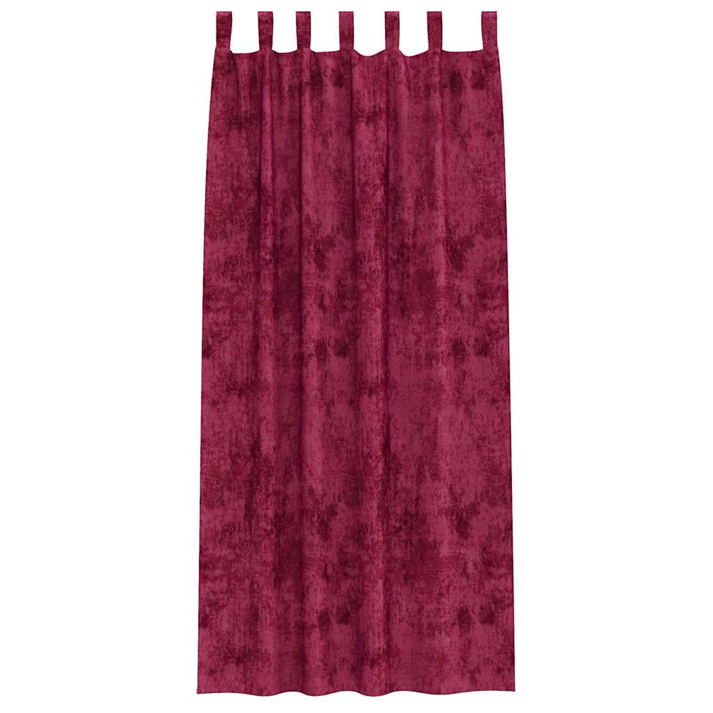 Velvet Gordijnen 2 pcs Wijnrood 245 x 140 cm Fluweel is nu te koop bij PeponiXL, paradijselijk wonen!