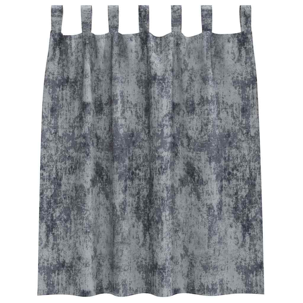 Velvet Gordijnen 2 pcs Zilvergrijs 140 x 140 cm Fluweel is nu te koop bij PeponiXL, paradijselijk wonen!