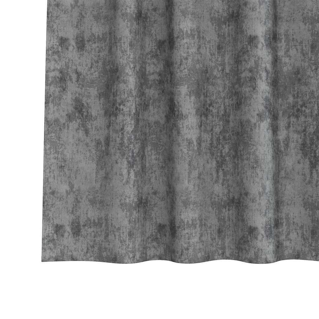 Velvet Gordijnen met gordijnen 2 pcs Grijs 175 x 140 cm Fluweel is nu te koop bij PeponiXL, paradijselijk wonen!