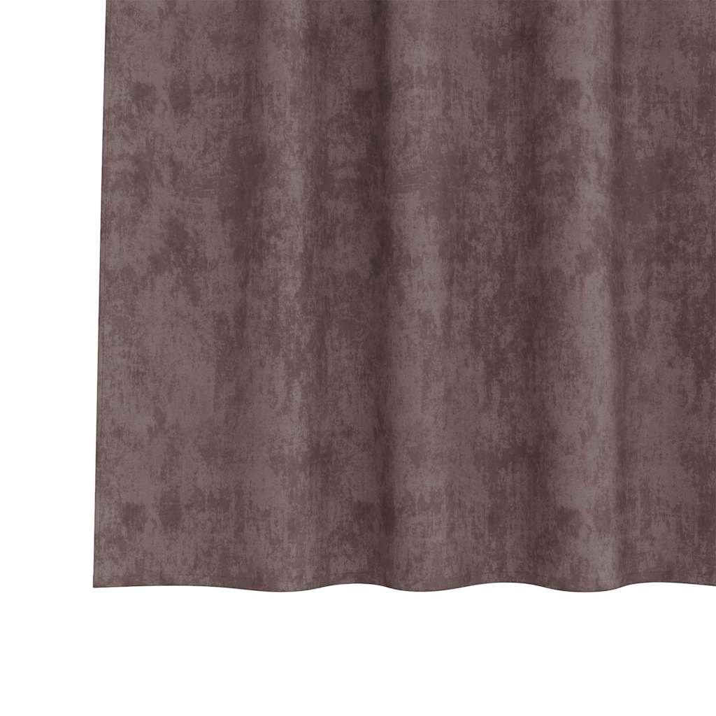 Velvet Gordijnen met gordijnen 2 pcs Bruin 245 x 140 cm Fluweel is nu te koop bij PeponiXL, paradijselijk wonen!