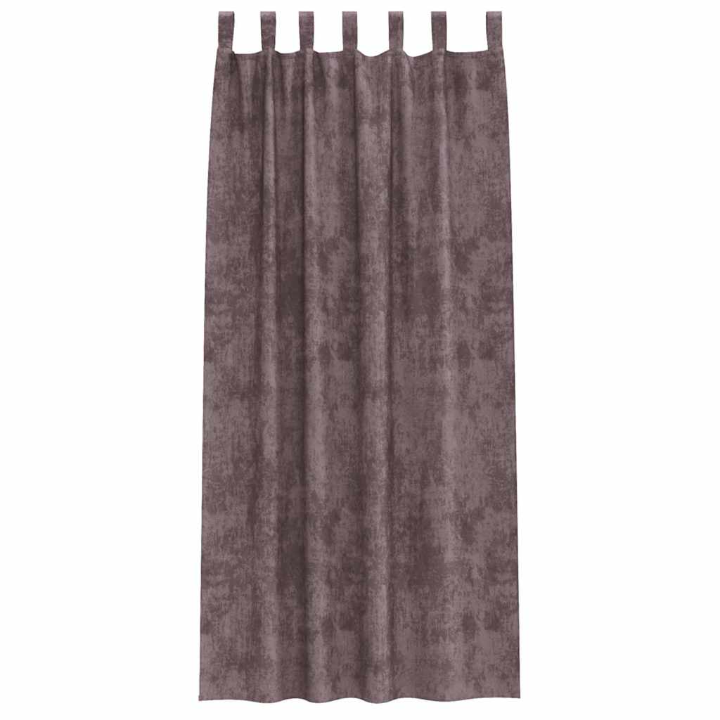 Velvet Gordijnen met gordijnen 2 pcs Bruin 245 x 140 cm Fluweel is nu te koop bij PeponiXL, paradijselijk wonen!