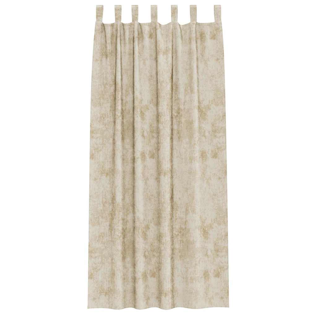 Velvet Gordijnen met gordijnen 2 pcs Crème 225 x 140 cm Fluweel is nu te koop bij PeponiXL, paradijselijk wonen!