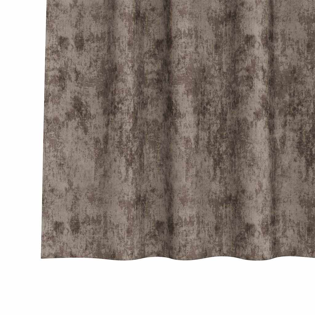 Velvet Gordijnen 2 pcs Cappuccino 140 x 140 cm Fluweel is nu te koop bij PeponiXL, paradijselijk wonen!