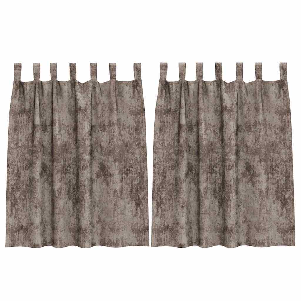 Velvet Gordijnen 2 pcs Cappuccino 140 x 140 cm Fluweel is nu te koop bij PeponiXL, paradijselijk wonen!