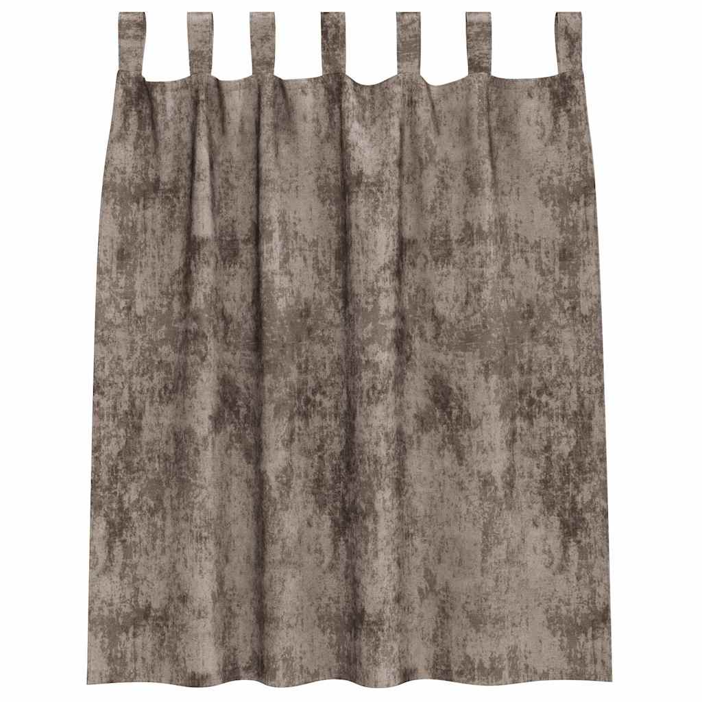 Velvet Gordijnen 2 pcs Cappuccino 140 x 140 cm Fluweel is nu te koop bij PeponiXL, paradijselijk wonen!