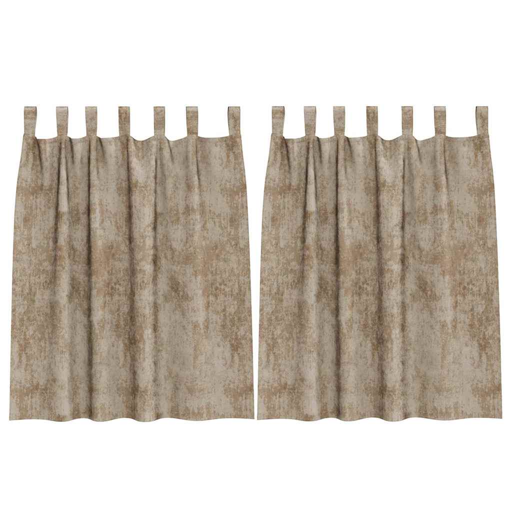 Velvet Gordijnen 2 pcs champagne 140 x 140 cm Fluweel is nu te koop bij PeponiXL, paradijselijk wonen!