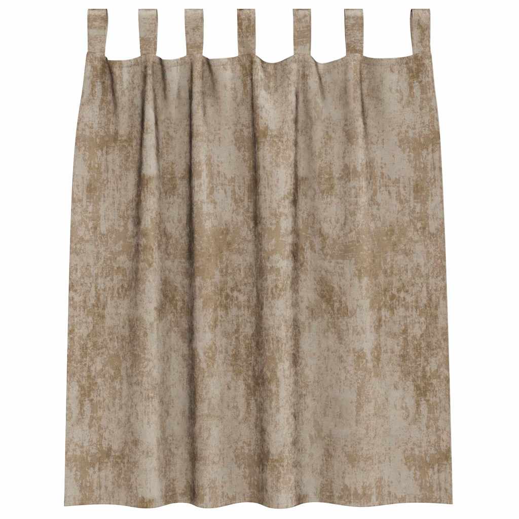 Velvet Gordijnen 2 pcs champagne 140 x 140 cm Fluweel is nu te koop bij PeponiXL, paradijselijk wonen!