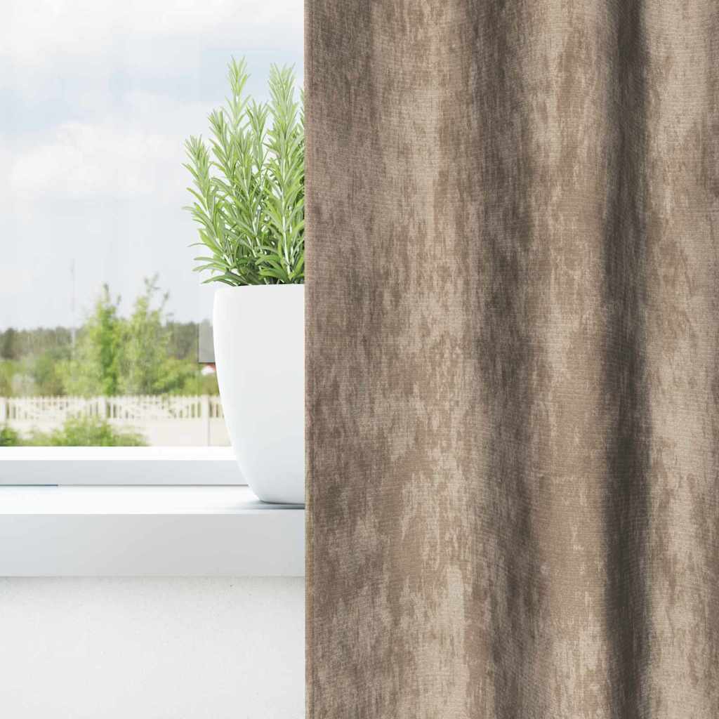 Velvet Gordijnen 2 pcs champagne 225 x 140 cm Fluweel is nu te koop bij PeponiXL, paradijselijk wonen!