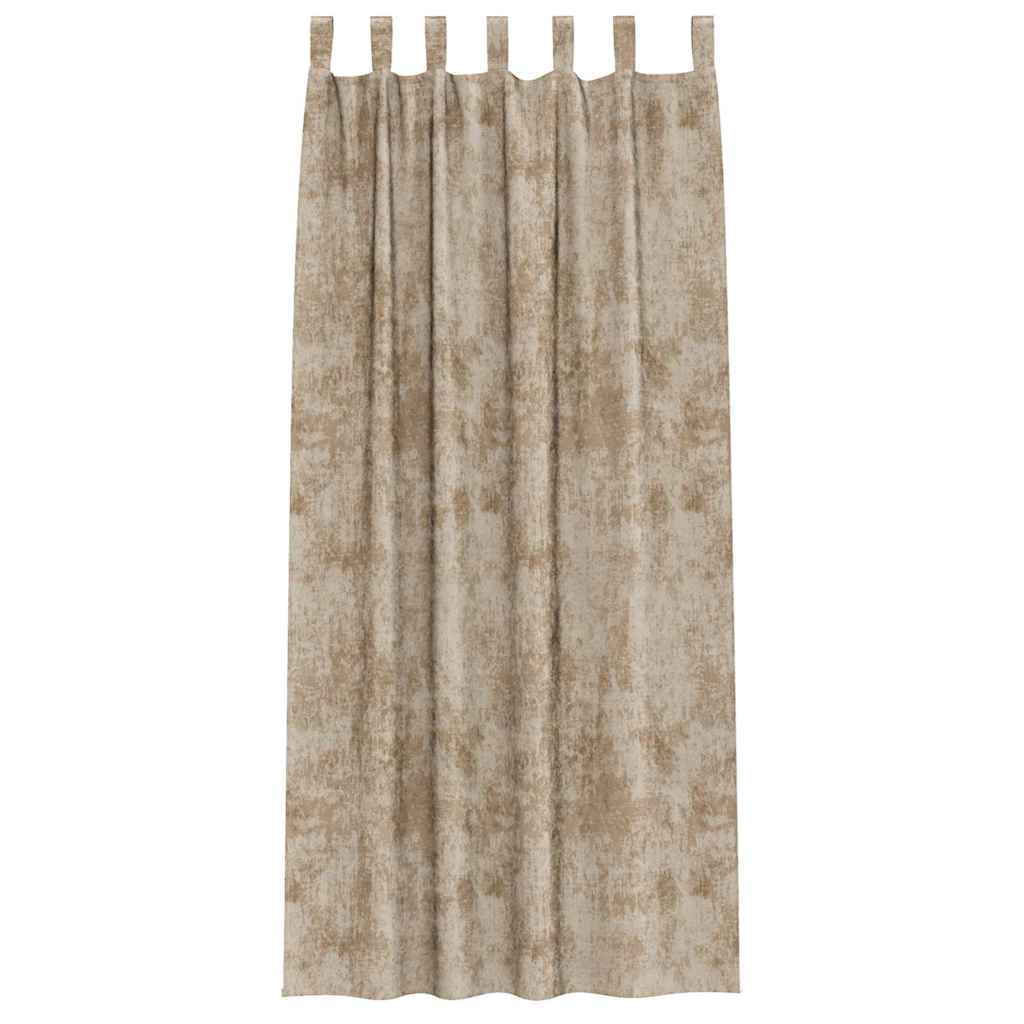 Velvet Gordijnen 2 pcs champagne 245 x 140 cm Fluweel is nu te koop bij PeponiXL, paradijselijk wonen!