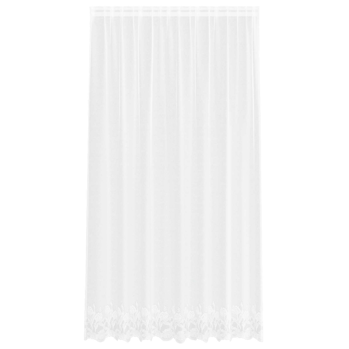 Kantgordijn met gordijnen Bloemen Wit 240 x 200 cm Polyester is nu te koop bij PeponiXL, paradijselijk wonen!