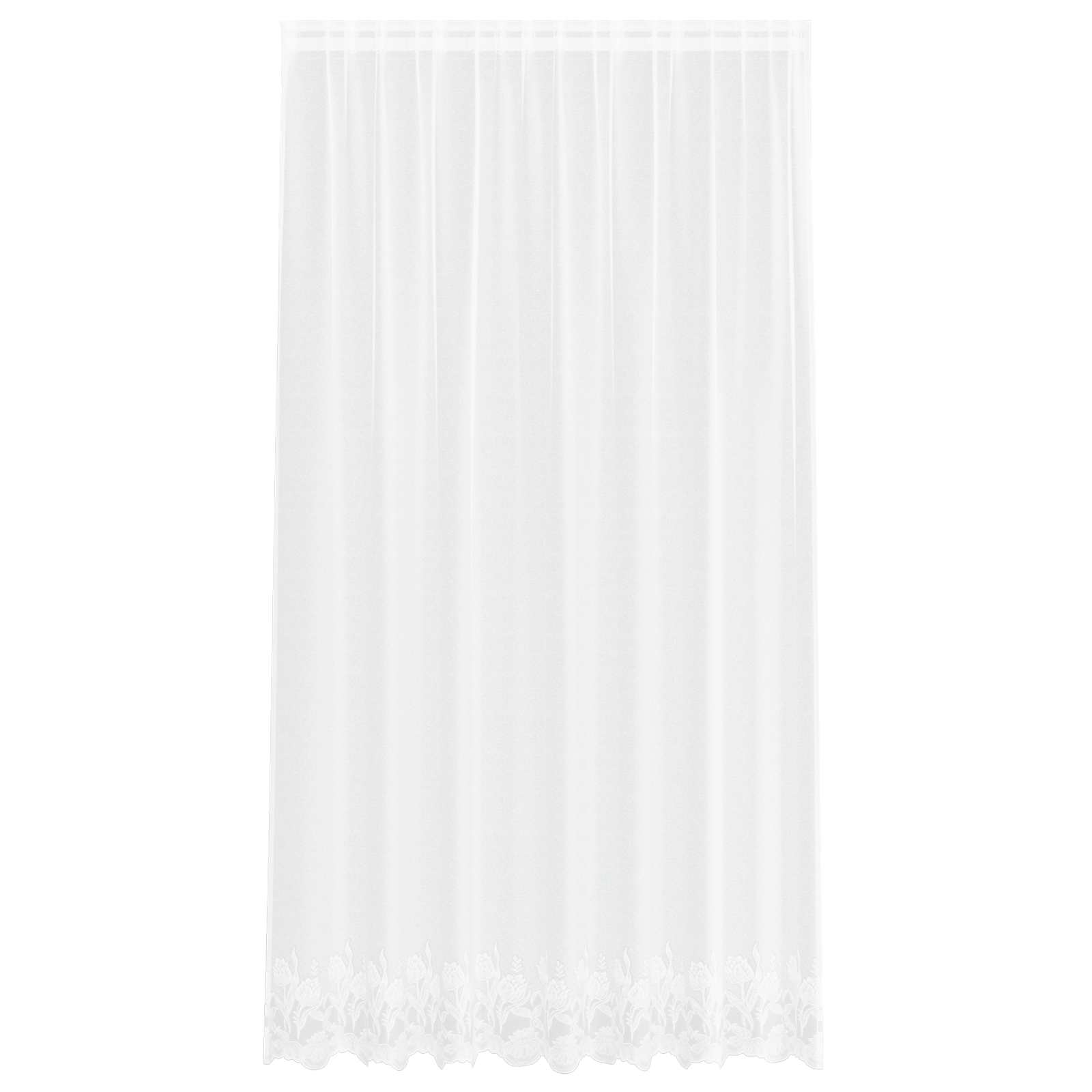 Kantgordijn met gordijnen Bloemen Wit 240 x 200 cm Polyester is nu te koop bij PeponiXL, paradijselijk wonen!