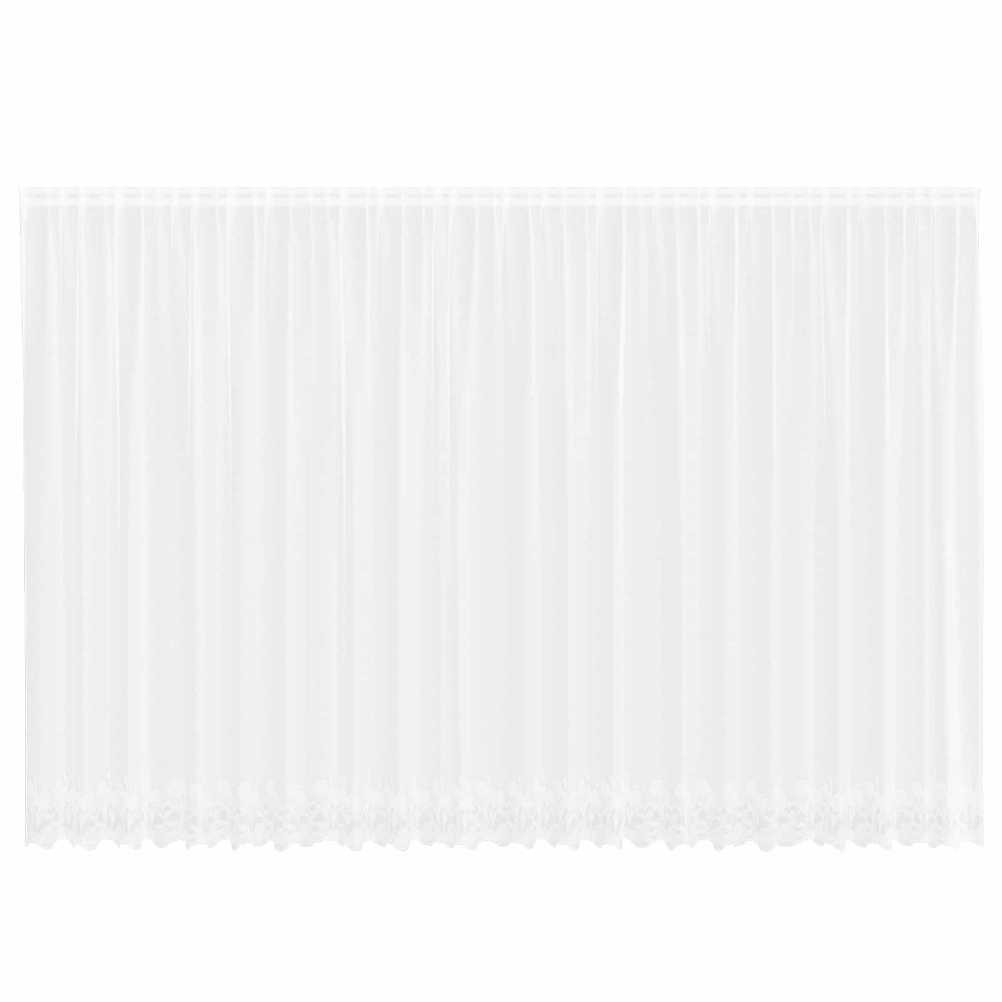 Kantgordijn met gordijnen Bloemen Wit 220 x 600 cm Polyester is nu te koop bij PeponiXL, paradijselijk wonen!