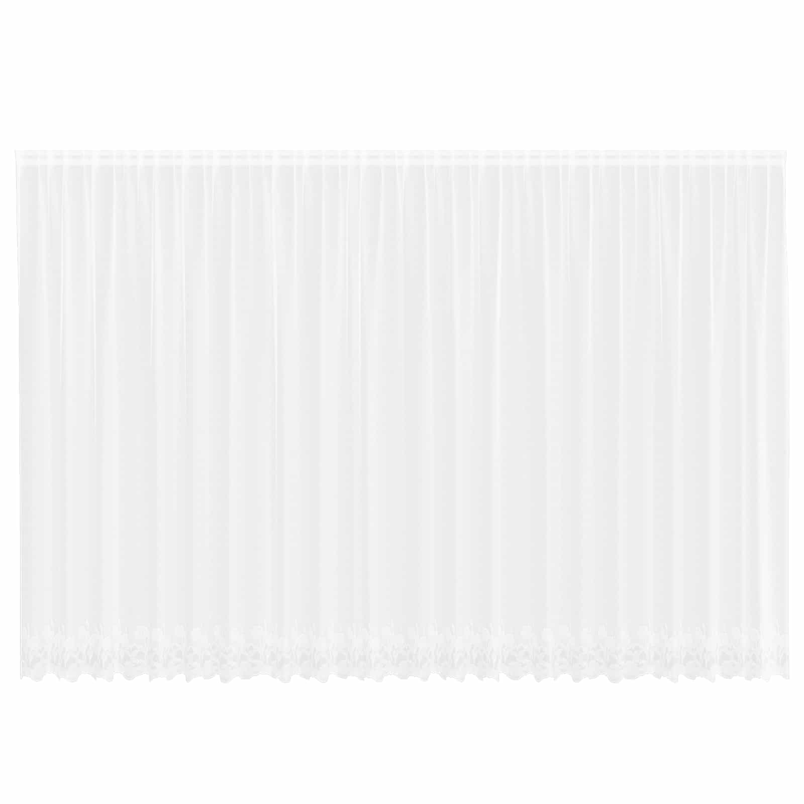 Kantgordijn met gordijnen Bloemen Wit 220 x 600 cm Polyester is nu te koop bij PeponiXL, paradijselijk wonen!