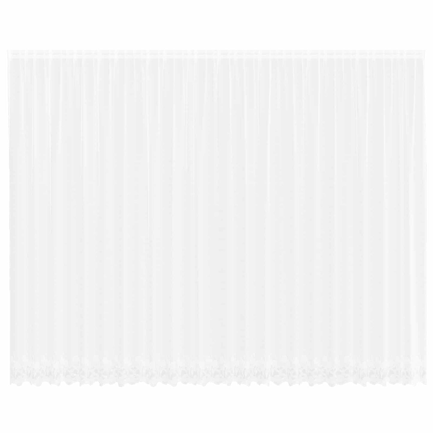 Kantgordijn met gordijnen Bloemen Wit 280 x 600 cm Polyester is nu te koop bij PeponiXL, paradijselijk wonen!