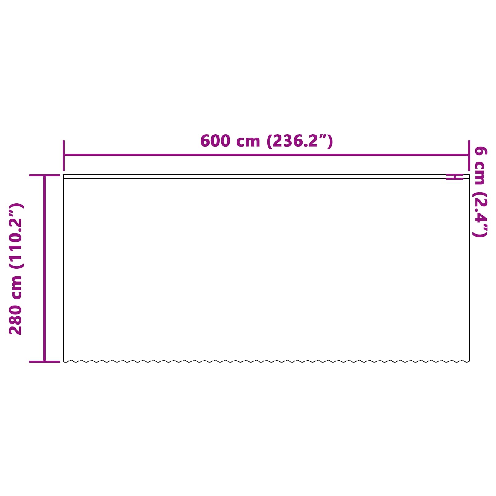 Kantgordijn met gordijnen Bloemen Wit 280 x 600 cm Polyester is nu te koop bij PeponiXL, paradijselijk wonen!