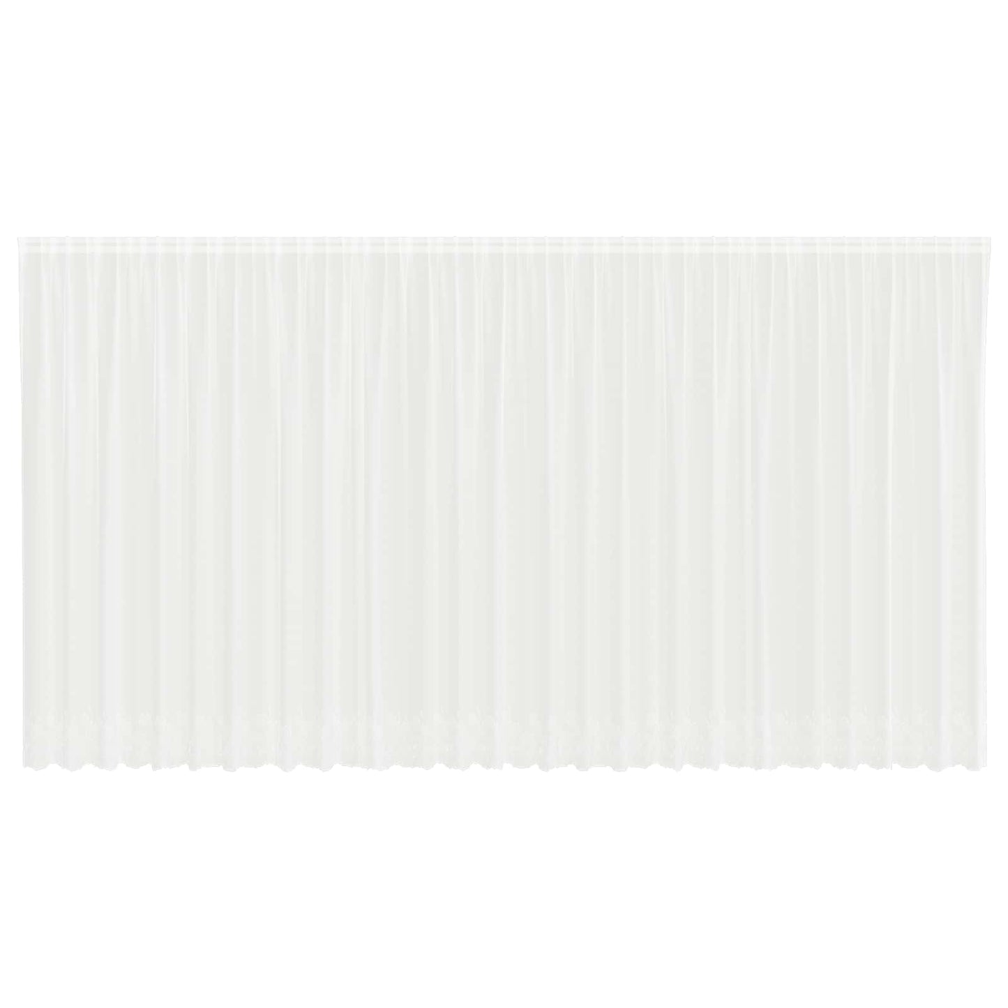 Kantgordijn met gordijnen Bloemen Wit 200 x 750 cm Polyester is nu te koop bij PeponiXL, paradijselijk wonen!