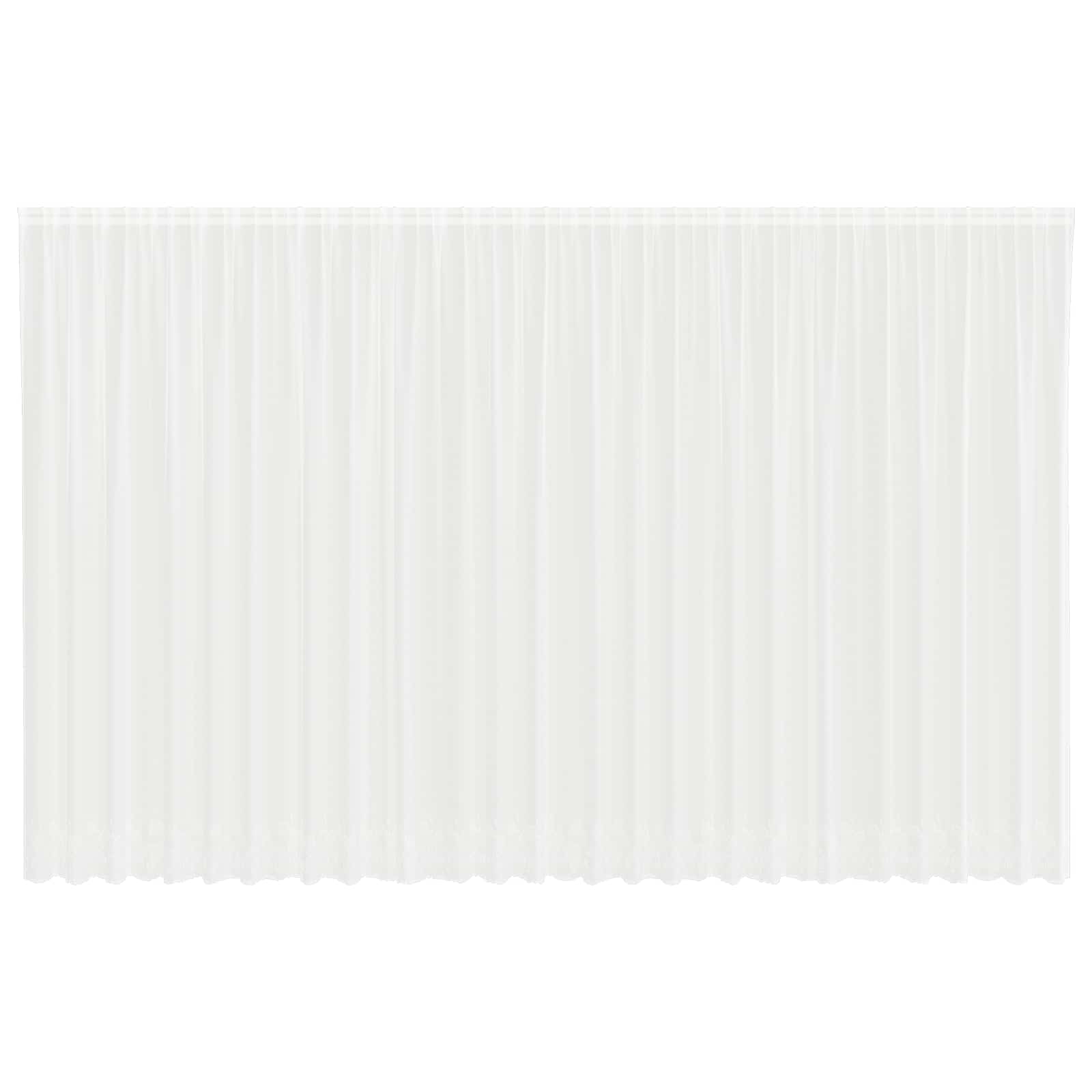 Kantgordijn met gordijnen Bloemen Wit 280 x 750 cm Polyester is nu te koop bij PeponiXL, paradijselijk wonen!