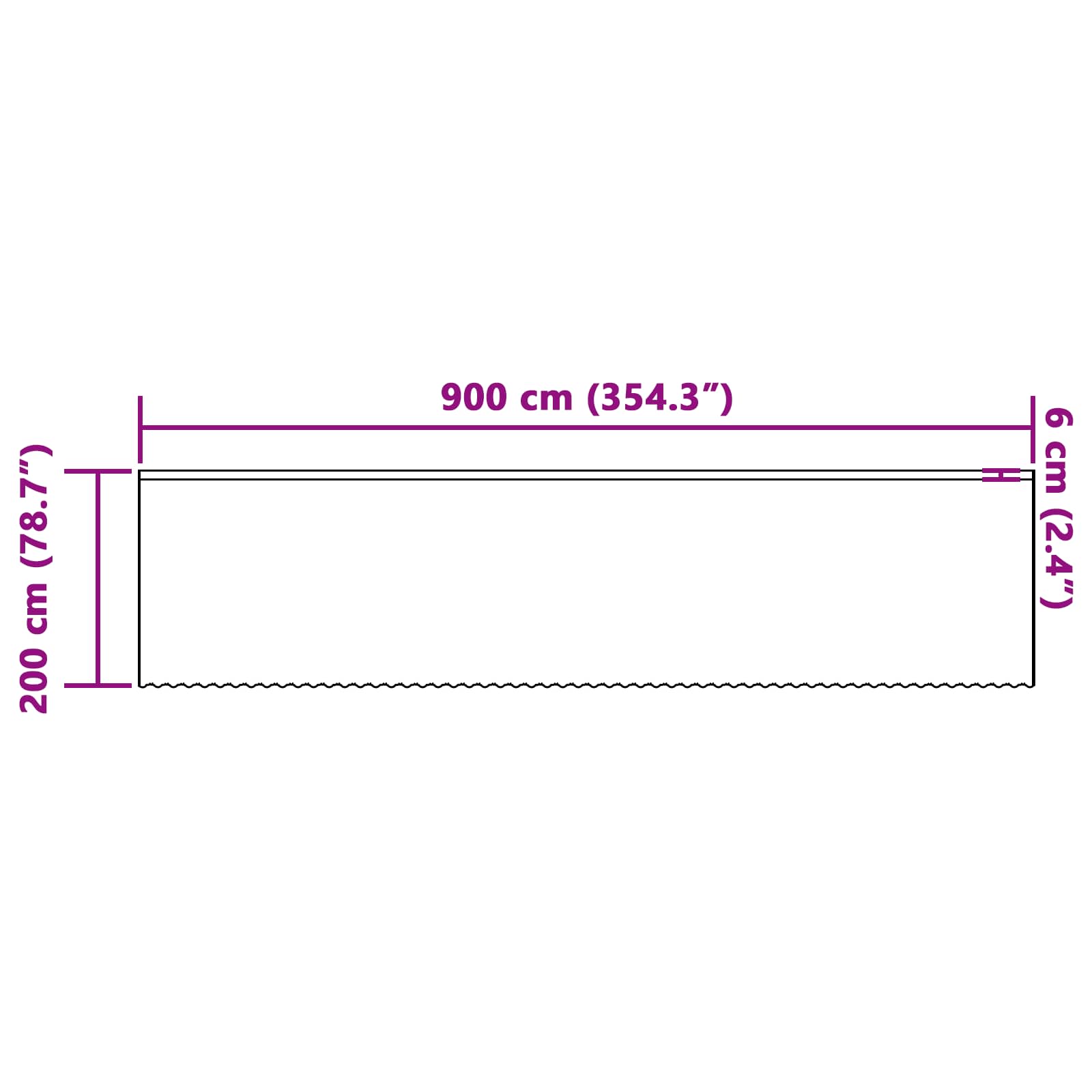 Kantgordijn met gordijnen Bloemen Wit 200 x 900 cm Polyester is nu te koop bij PeponiXL, paradijselijk wonen!