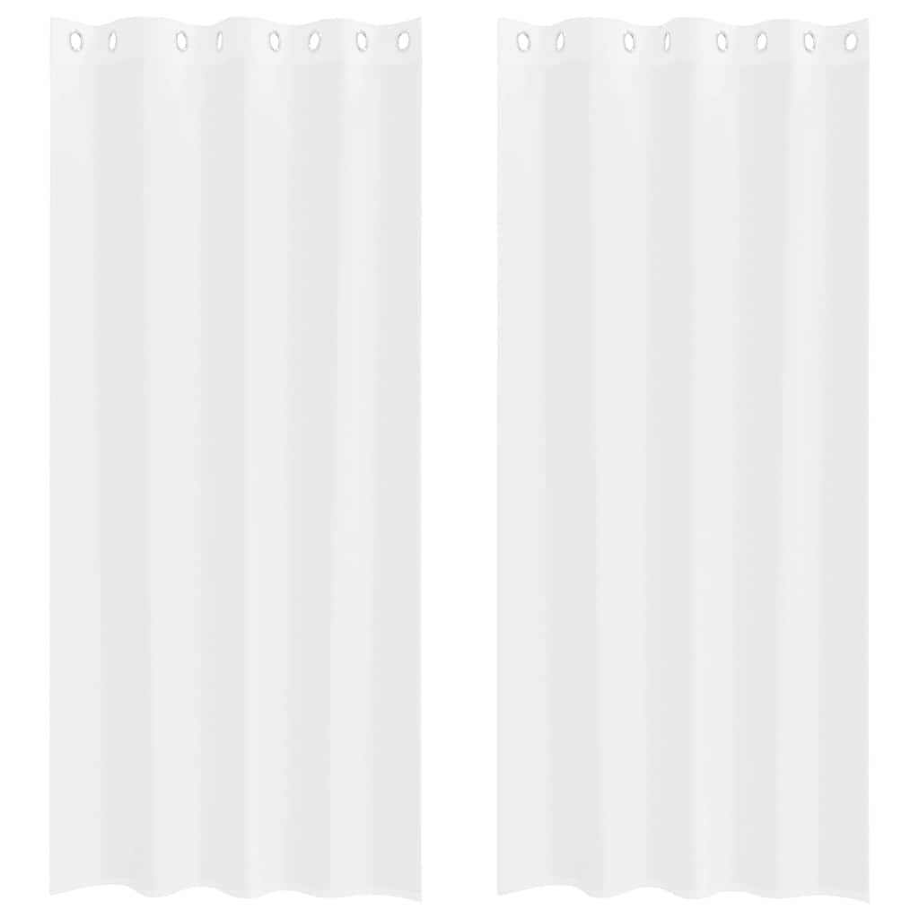 Voile Gordijn met gordijnen 2 pcs Wit 260 x 140 cm Polyester is nu te koop bij PeponiXL, paradijselijk wonen!