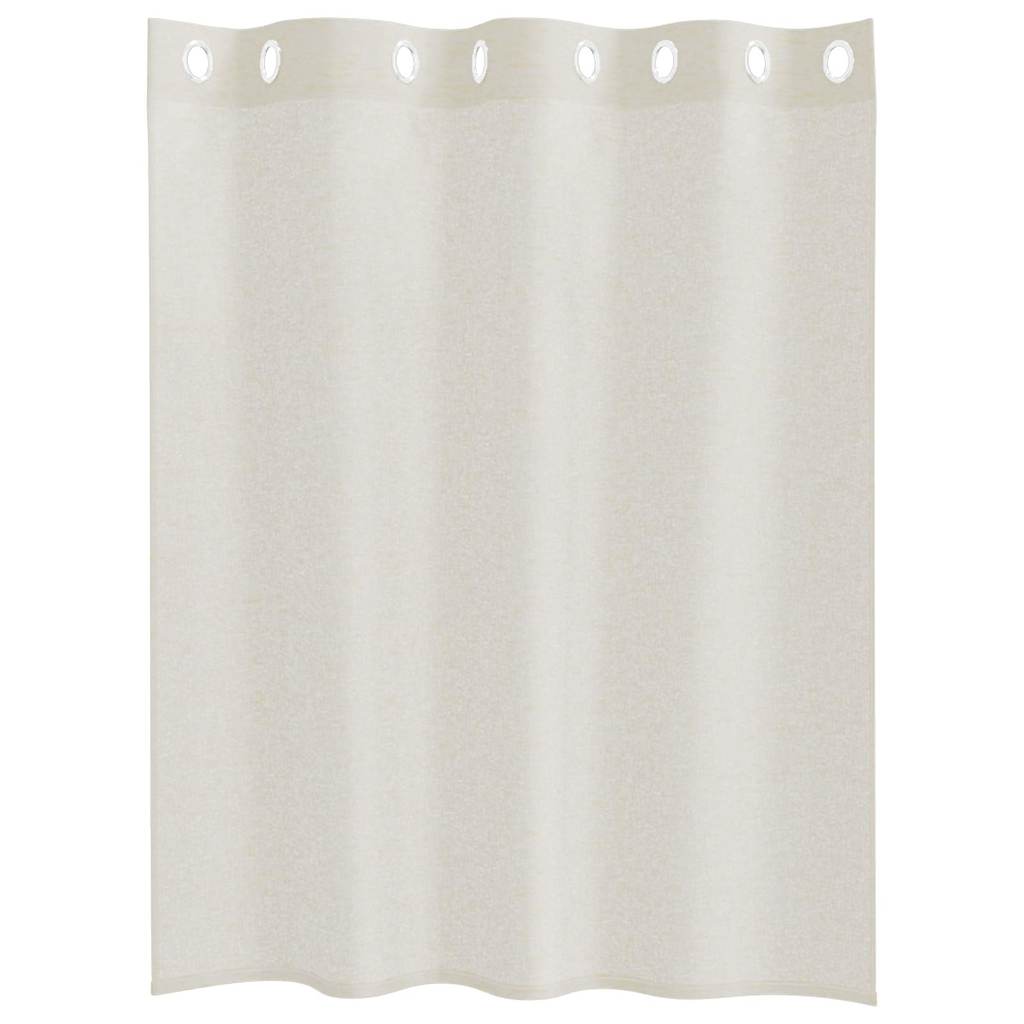 Voile Gordijn met gordijnen 2 pcs Crème 140 x 140 cm Polyester is nu te koop bij PeponiXL, paradijselijk wonen!