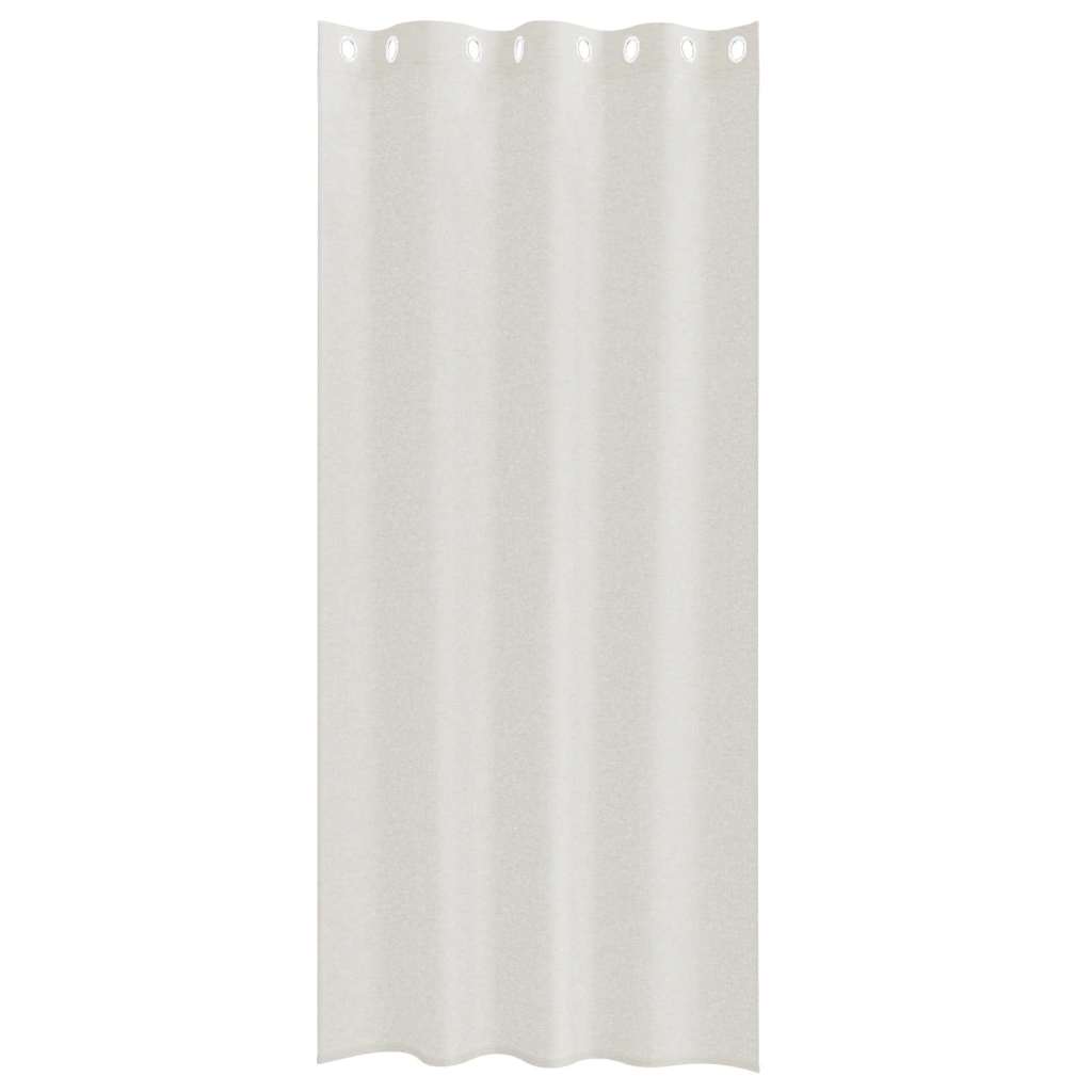 Voile Gordijn met gordijnen 2 pcs Crème 260 x 140 cm Polyester is nu te koop bij PeponiXL, paradijselijk wonen!