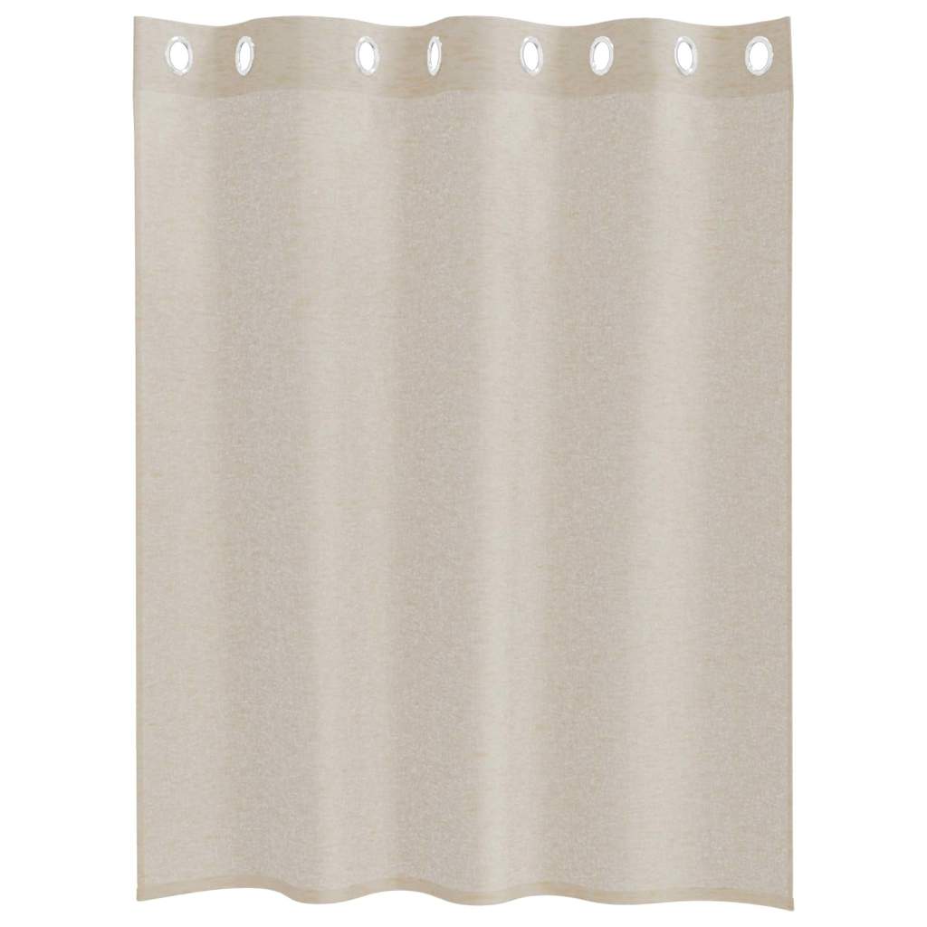 Voile Gordijn met gordijnen 2 pcs Zand 140 x 140 cm Polyester is nu te koop bij PeponiXL, paradijselijk wonen!