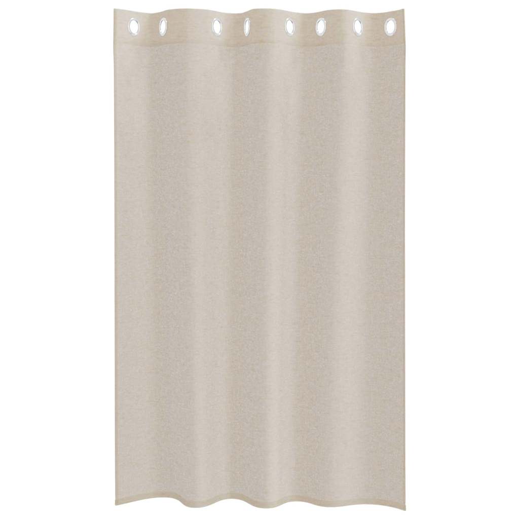 Voile Gordijn met gordijnen 2 pcs Zand 175 x 140 cm Polyester is nu te koop bij PeponiXL, paradijselijk wonen!