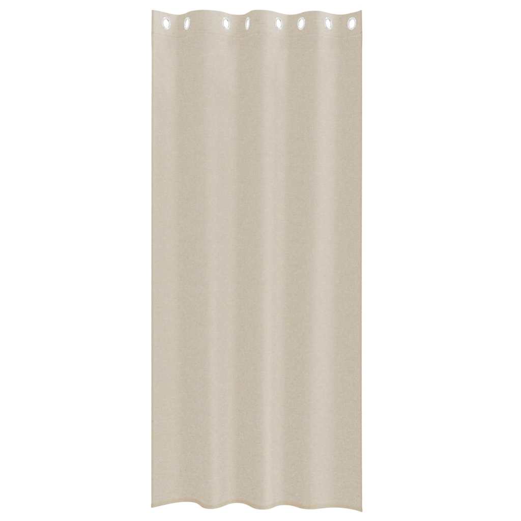 Voile Gordijn met gordijnen 2 pcs Zand 245 x 140 cm Polyester is nu te koop bij PeponiXL, paradijselijk wonen!
