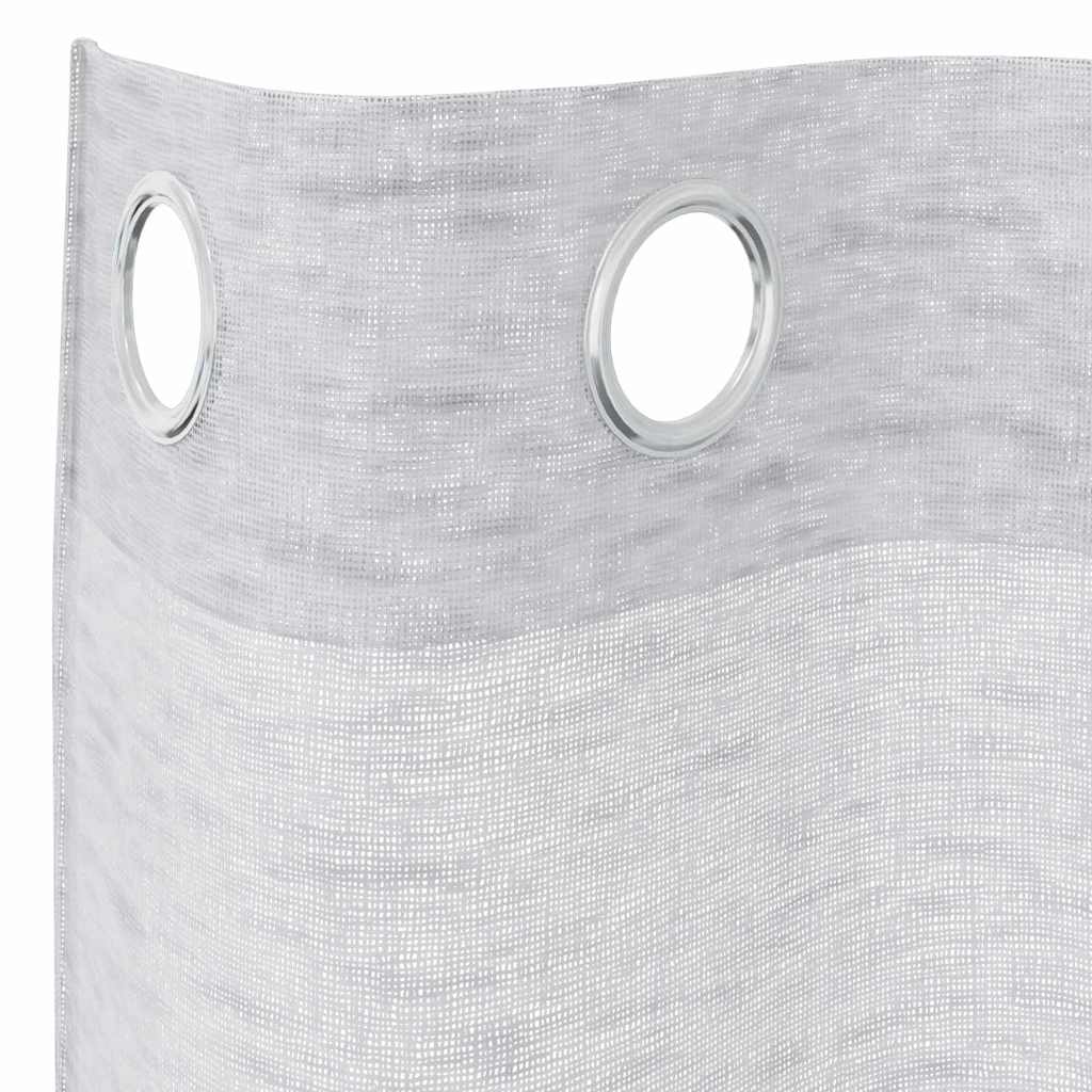 Voile Gordijn 2 pcs Lichtgrijs 260 x 140 cm Polyester is nu te koop bij PeponiXL, paradijselijk wonen!