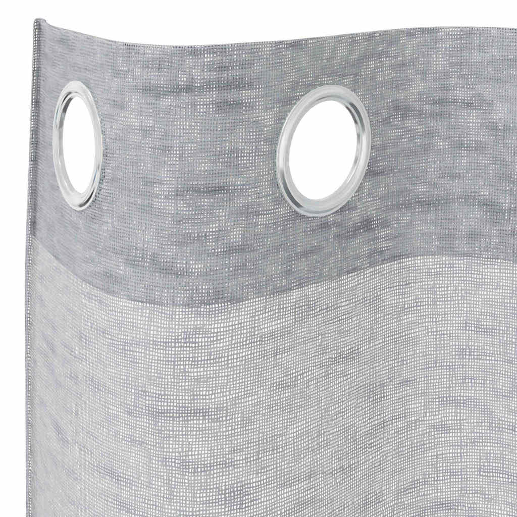 Voile Gordijn 2 pcs Donkergrijs 175 x 140 cm Polyester is nu te koop bij PeponiXL, paradijselijk wonen!