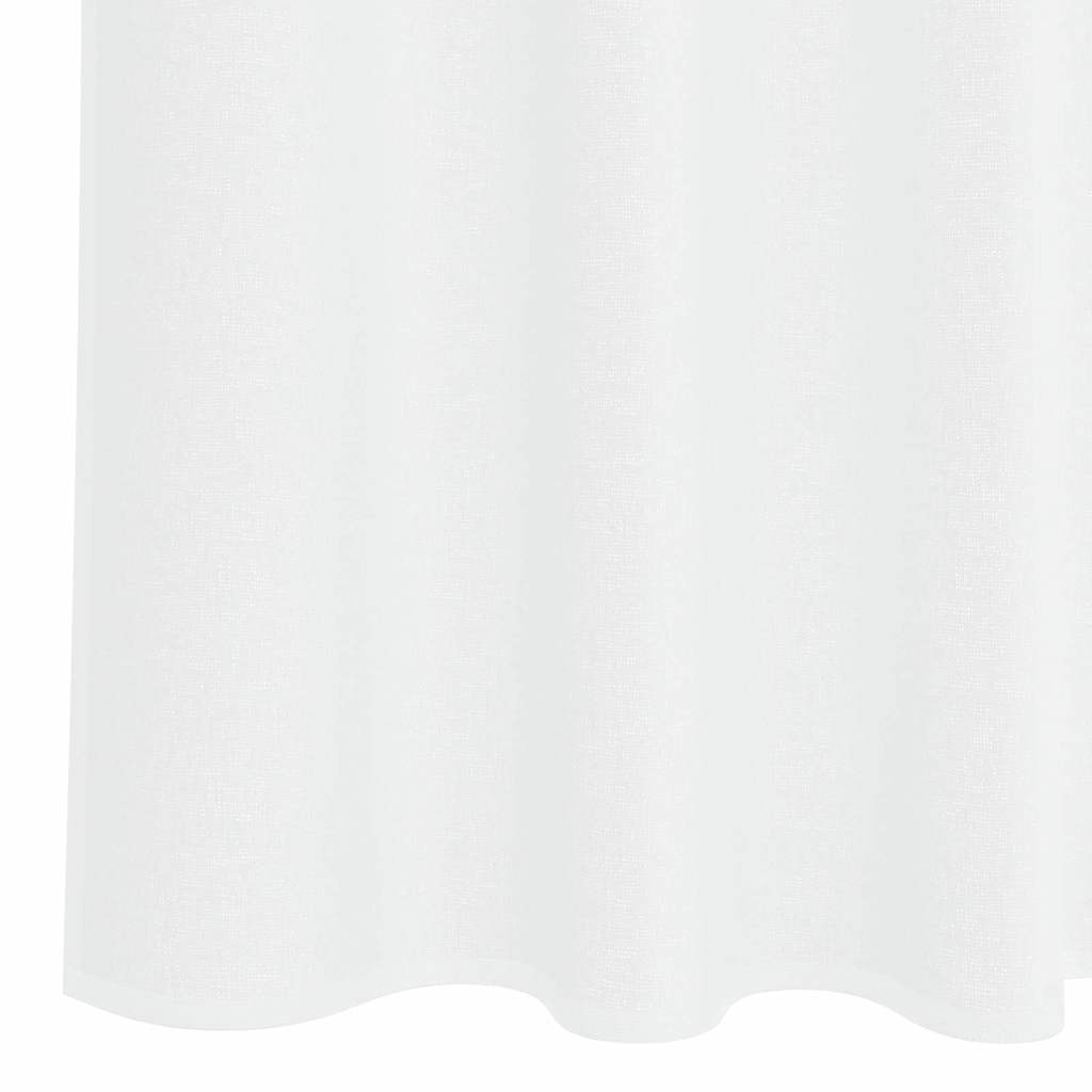 Voile Gordijn met gordijnen 2 pcs Wit 260 x 140 cm Polyester is nu te koop bij PeponiXL, paradijselijk wonen!