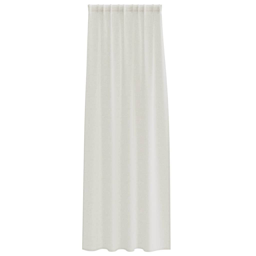 Voile Gordijn met gordijnen 2 pcs Crème 245 x 140 cm Polyester is nu te koop bij PeponiXL, paradijselijk wonen!